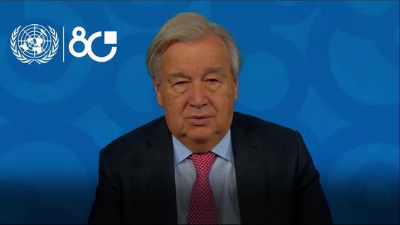António Guterres (Secretario General) con motivo del Día de las Naciones Unidas 2025