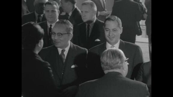US President Lyndon B. Johnson Meets UN Delegates