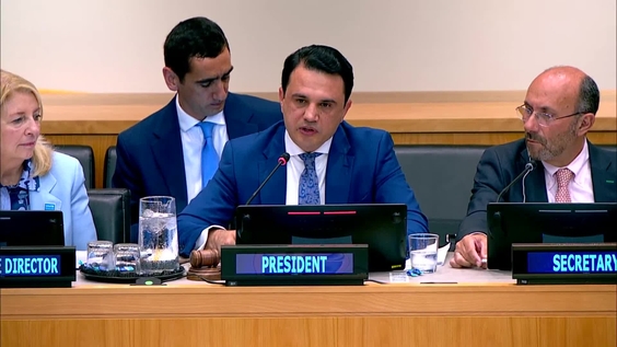 Jonibek Ismoil Hikmat (UNICEF Executive Board) at the 1st plenary meeting of the  UNICEF Executive Board, 2025 Annual Session