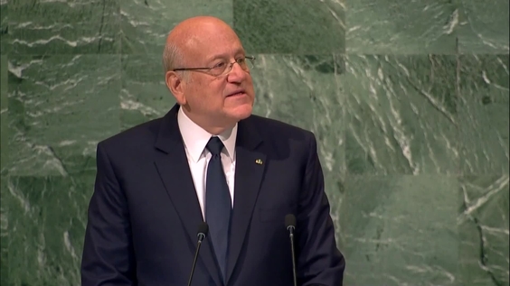 Lebanon - President of the Council of Ministers Addresses General Debate, 77th Session