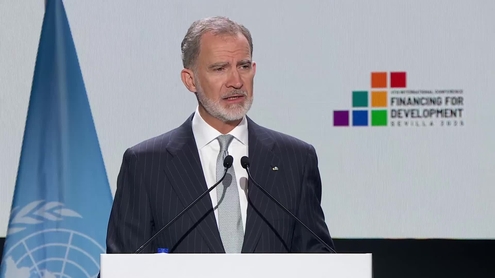 Felipe VI (King of Spain) at the Opening of the 4th International Conference on Financing for Development FFD4 (Sevilla, Spain)