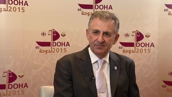 Jean-Paul Laborde (CTED) sobre la prevención y la lucha contra el financiamiento del terrorismo - 13º Congreso de las Naciones Unidas sobre Prevención del Delito y Justicia Penal, Entrevista con la Radio de Naciones Unidas