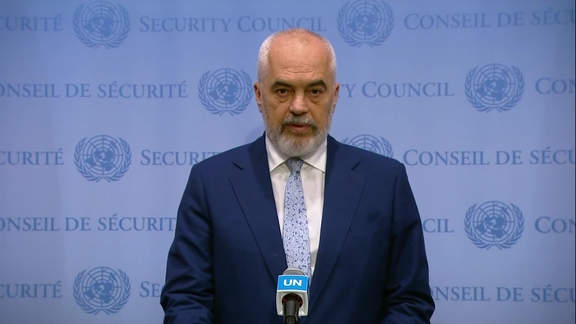 Edi Rama (Albania) on accountability and justice for serious violations of international law - Security Council Media Stakeout