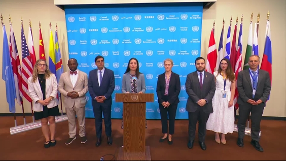 Christina Markus Lassen (Denmark) on Women and peace and security - Security Council Media Stakeout