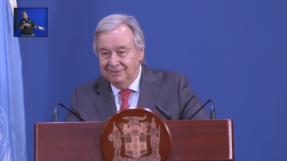Joint Press Conference: António Guterres, UN Secretary-General and Andrew Holness, Prime Minister of Jamaica