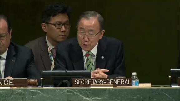 Prime Minister of Italy Addresses Signing Ceremony for Paris Agreement
