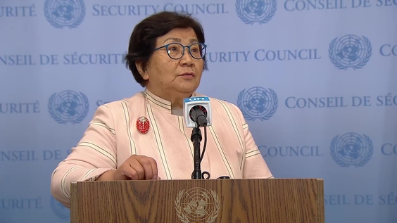 Roza Otunbayeva (UNAMA) on the situation in Afghanistan - Security Council Media Stakeout (UNAMA; Other matters)
