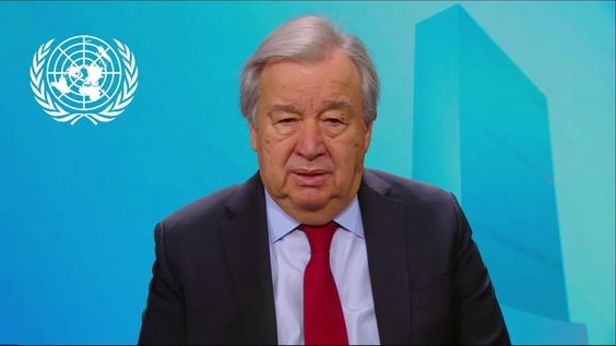 António Guterres (Secrétaire général de l'ONU) à l'occasion de la Journée internationale du zéro déchet 