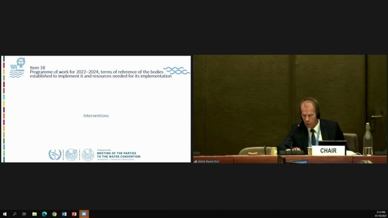 6th Meeting, 9th Session of Meeting of the Parties to the Water Convention