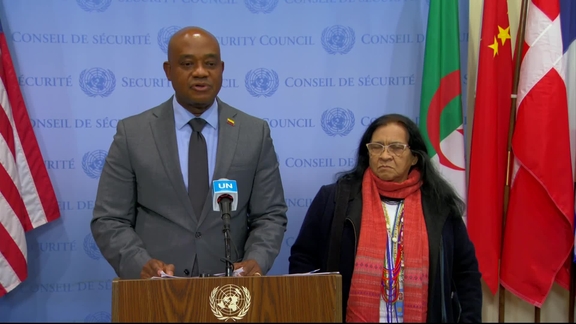 Luis Guilberto Murillo (Colombia) on the situation in the Middle East and other topics - Security Council Media Stakeout