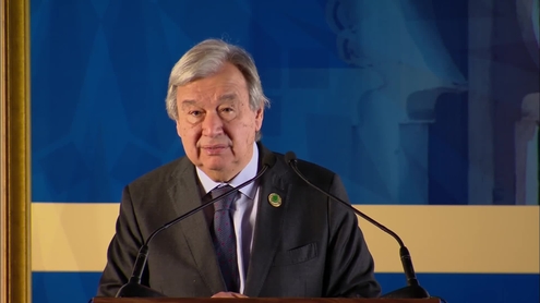António Guterres (UN Secretary-General) at the opening of the 9th UNAOC Global Forum (Fez, Kingdom of Morocco)