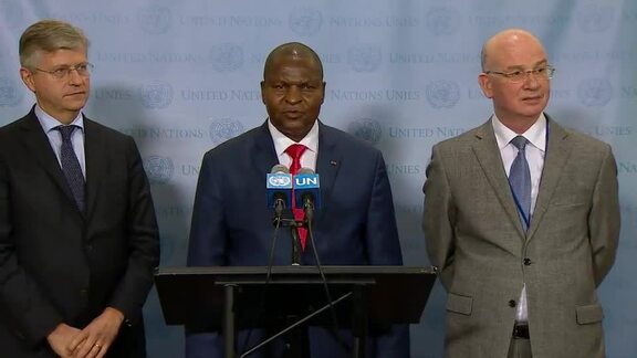 President of the Central African Republic, Commissioner for Peace and Security of the African Union, and Under-Secretary-General for Peacekeeping Operations Brief Press