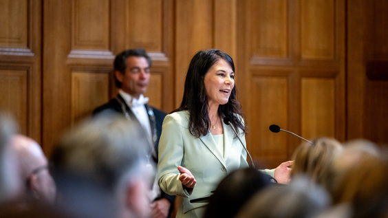THE HAGUE – Address by HE Ms Annalena Baerbock, President of the United Nations General Assembly, during the solemn sitting to mark the 80th anniversary of the International Court of Justice's (ICJ)  inaugural session