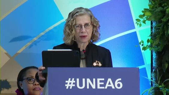 Inger Andersen (UNEP) at the Opening Plenary - Sixth Session of the UN Environment Assembly