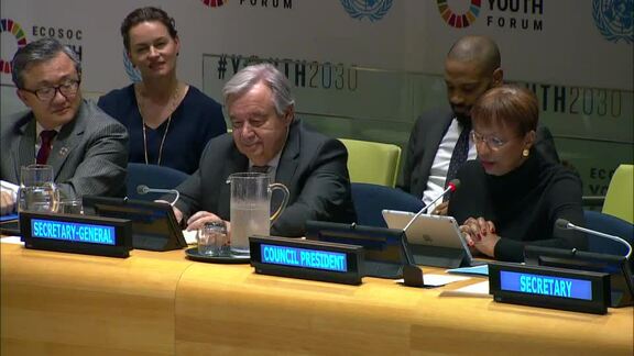 Secretary-General at Closing Session of 8th ECOSOC Youth Forum 