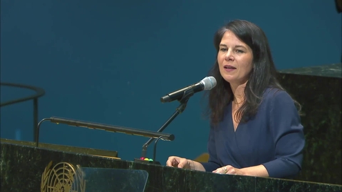 Annalena Baerbock (General Assembly President) at 2026 National Model United Nations Conference (NMUN) - Closing Ceremony 2