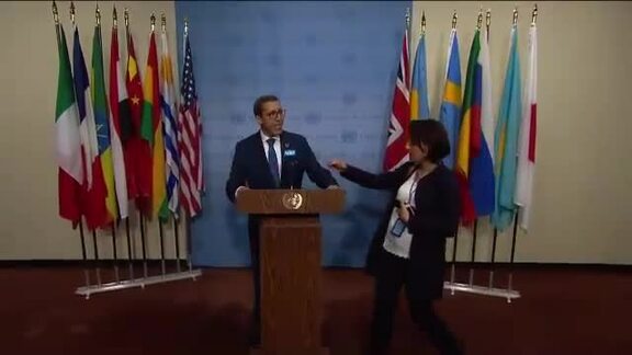 Representative from Morroco Briefs Press Following Security Council Meeting on MINURSO