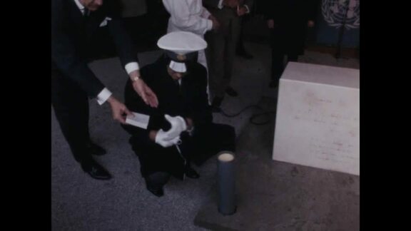 Laying Foundation Stone for New Wing at Palais des Nations