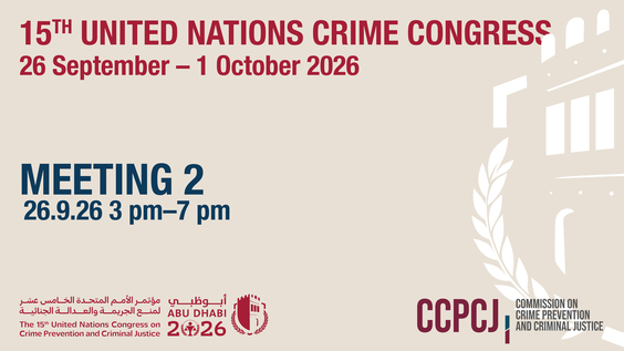 15th UN Crime Congress: Plenary meeting 2 – 26 September 2026