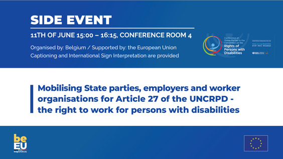 Mobilizing social partners for Article 27 of the UNCRPD - the right to work for persons with disabilities (COSP17 Side Event)