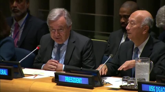 António Guterres (Secretary-General) at the Informal meeting of the plenary to hear a briefing by the members of the Independent High-level Panel on Digital Cooperation