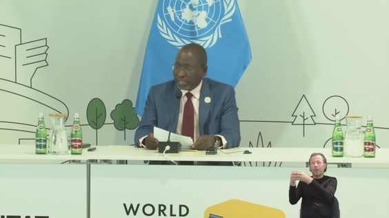 Briefing by the President of ECOSOC: Press Conference Centre - World Urban Forum 11th Session