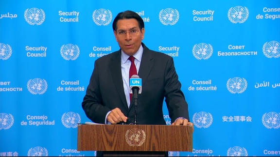 Danny Danon (Israel) on the situation in the Middle East - Security Council Media Stakeout