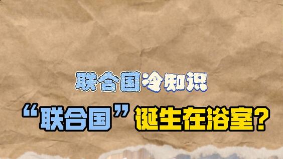 联合国冷知识："联合国"诞生在浴室？