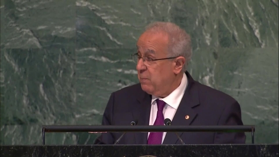 Algeria - Minister for Foreign Affairs Addresses General Debate, 77th Session