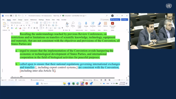 9th Meeting, 9th Session of the Working Group on the Strengthening of the BWC