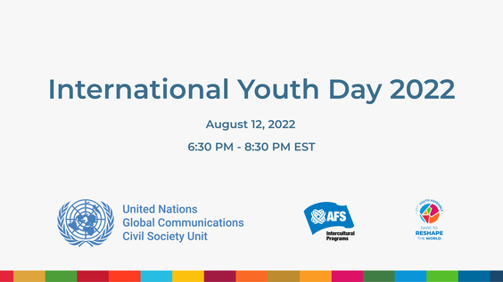 International Youth Day 2022, Dare to Reshape the World