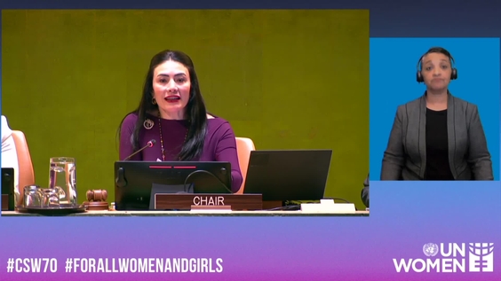 5th plenary meeting - Commission on the Status of Women, Seventieth session (CSW70) - General discussion (continued)