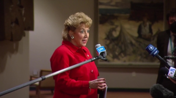Geraldine Byrne Nason (Ireland) on Ukraine - Security Council Media Stakeout