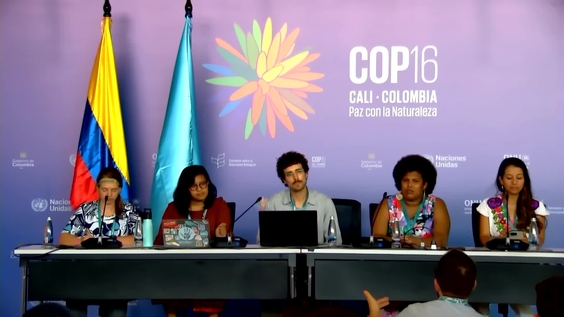 Press Conference: Global Youth Biodiversity Network at COP 16 – United Nations Biodiversity Conference 2024