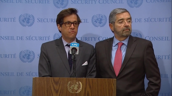 Nicolas de Rivière (France) and Juan Ramón de la Fuente (Mexico) on Ukraine - Security Council Media Stakeout