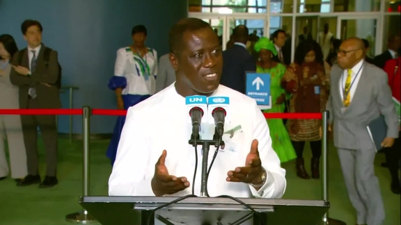 David J. Francis (Sierra Leone) on the election of the non-permanent members of the Security Council - General Assembly Media Stakeout