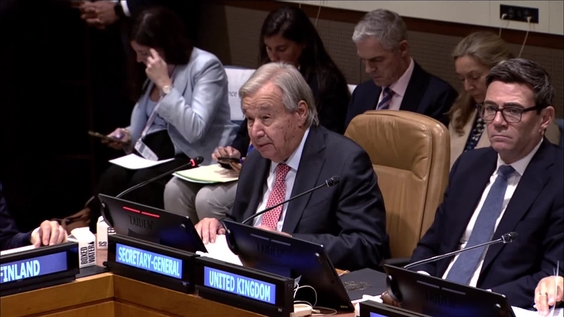 António Guterres (UN Secretary-General) at meeting entitled "The Road Ahead: One Year After the New York Declaration"
