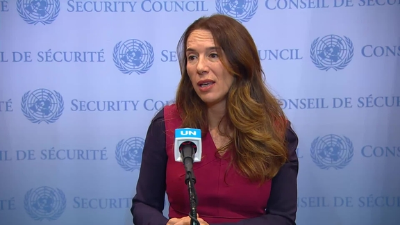 Vanessa Frazier (Malta) on the situation in the Middle East, including the Palestinian question - Security Council Media Stakeout