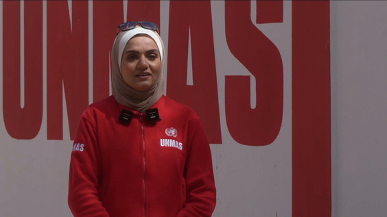 Palestinian woman leads in addressing the perils of landmines