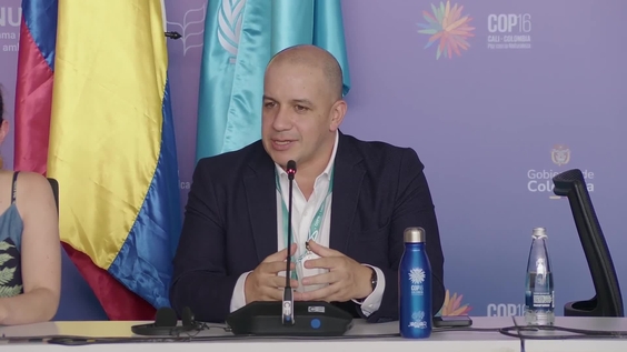 Press Conference: Biodiversity credits to protect endangered species; Jorge Andrés Carrillo, President of ISA – United Nations Biodiversity Conference 2024
