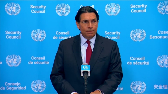 Danny Danon (Israel) on the situation in the Middle East - Security Council Media Stakeout