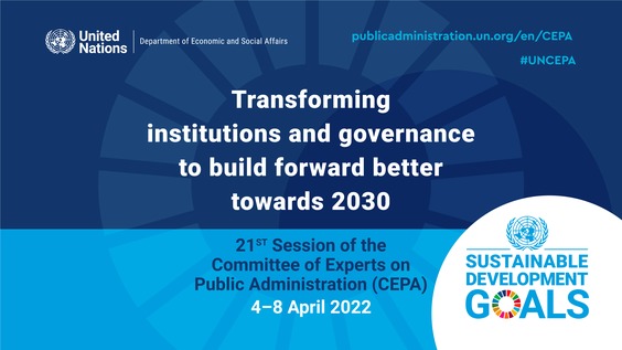 5th meeting, Committee of Experts on Public Administration, 21st session (4 to 8 April 2022)