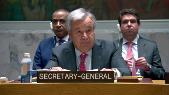UN Secretary-General António Guterres addresses the Middle East scenario, together with the Palestinian query, at Security Council’s 9534th assembly