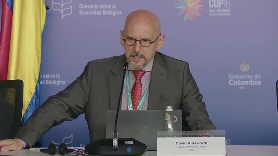 Daily Press Briefing at COP 16 – United Nations Biodiversity Conference 2024