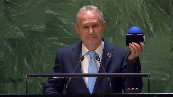 Csaba Kőrösi (General Assembly President) at the Closing of the UN 2023 Water Conference