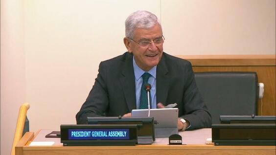 沃尔坎·博兹基尔（联合国大会第75届会议主席）在第二委员会75届第四次会议上致辞