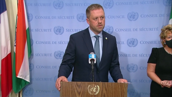 Thomas Byrne (Ireland) on CTBT- Security Council Media Stakeout