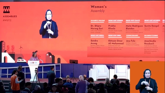 Women's Assembly - Reporting and Closing (World Urban Forum 12th Session)