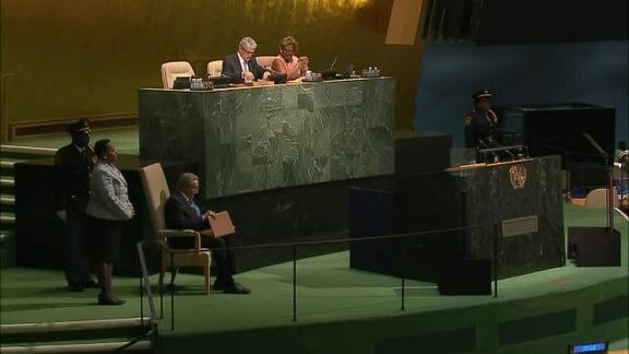 President of Cuba Addresses General Assembly