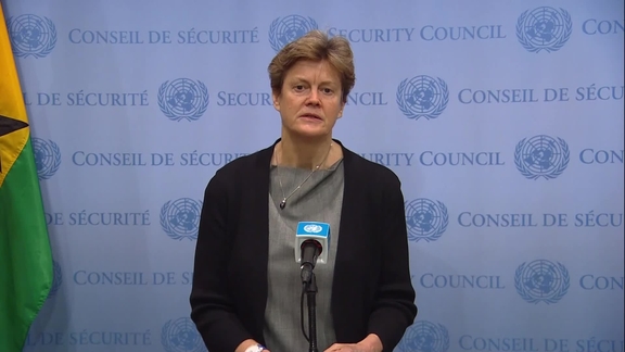 Barbara Woodward (United Kingdom) on Ukraine, Russia and Iran - Security Council Media Stakeout